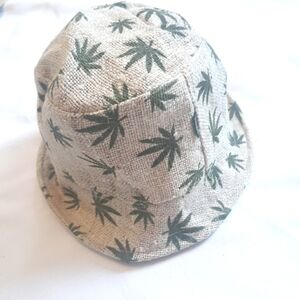 Hemp cannabis leaf sun hat